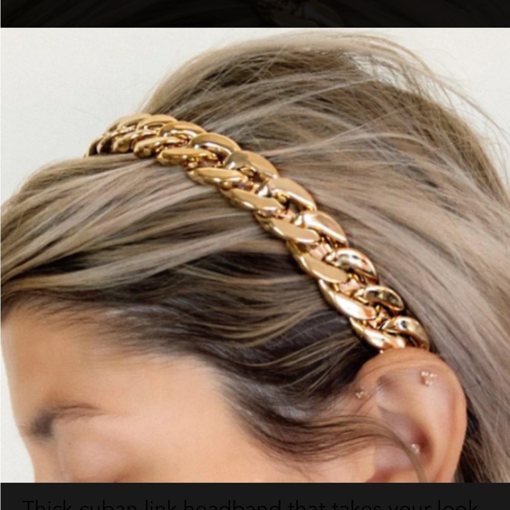 Gold Cuban Link Headband *NEW*